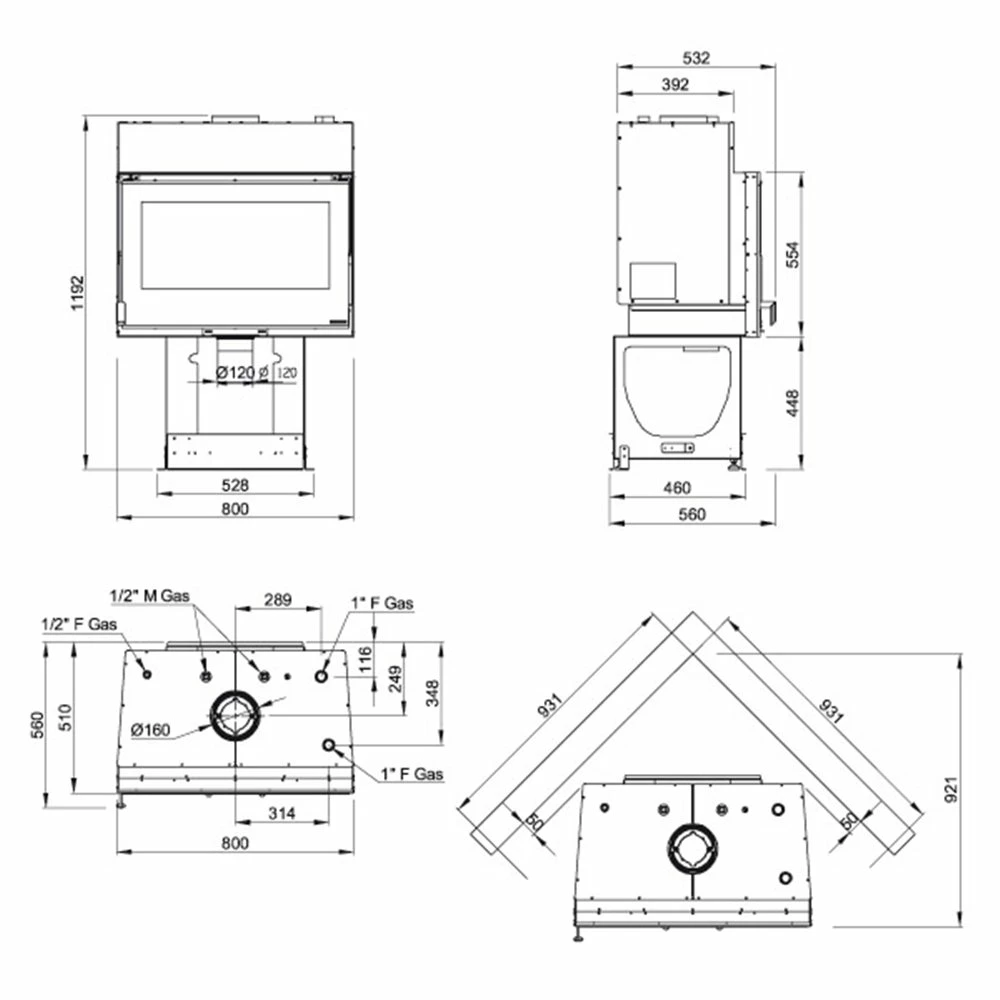 Extraflame Ενεργειακό τζάκι καλοριφέρ La Nordica Focolare 80 Idro Crystal DSA 15,4kW 7 Extraflame Ενεργειακό τζάκι καλοριφέρ La Nordica Focolare 80 Idro Crystal DSA 15,4kW - Image 5