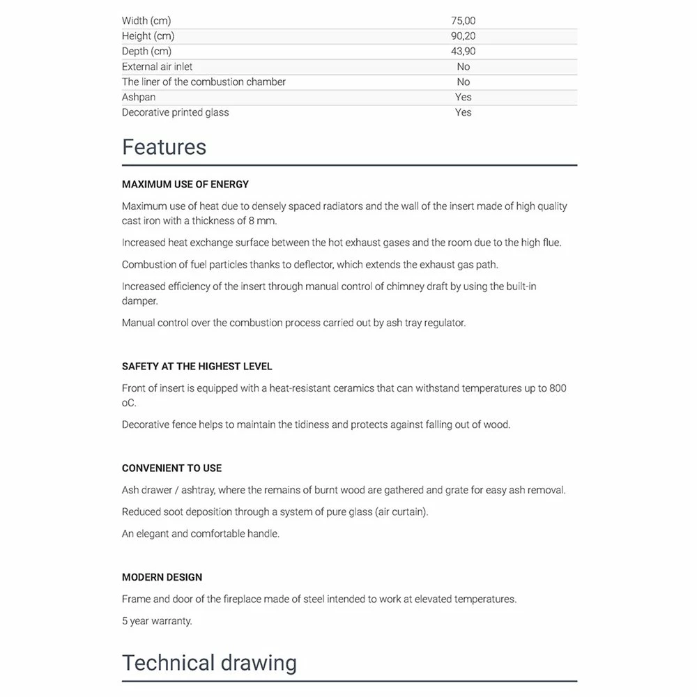 Ενεργειακό τζάκι αερόθερμο μαντεμένιο ίσιο KRATKI AMELIA/DECO 21KW / 200-250m2 7 Ενεργειακό τζάκι αερόθερμο μαντεμένιο ίσιο KRATKI AMELIA/DECO 21KW / 200-250m2 - Image 5