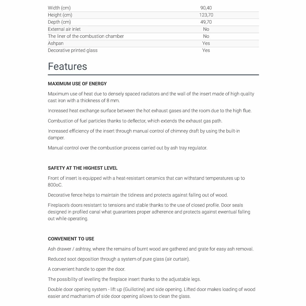 Ενεργειακό τζάκι μαντεμένιο με συρόμενη πόρτα KRATKI AMELIA/G 21KW / 200-250m2 6 Ενεργειακό τζάκι μαντεμένιο με συρόμενη πόρτα KRATKI AMELIA/G 21KW / 200-250m2 - Image 4