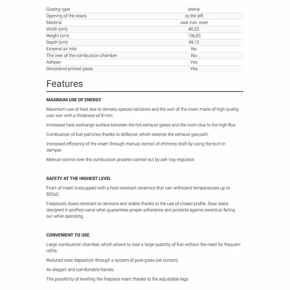 Ενεργειακό τζάκι μαντεμένιο αριστερή γωνία KRATKI AMELIA/L/BS/DECO 21KW / 200-250m2 6 Ενεργειακό τζάκι μαντεμένιο αριστερή γωνία KRATKI AMELIA/L/BS/DECO 21KW / 200-250m2 - Image 4