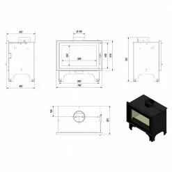 Ενεργειακό τζάκι αερόθερμο με επένδυση Acumotte KRATKI BASIA/PF 15KW /120-160m2 -ΕΝΕΡΓΕΙΑΚΑ ΤΖΑΚΙΑ Εκπτώσεις kratki basia 15kw 120 160m2 acumotte 2