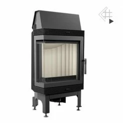 Ενεργειακό τζάκι αερόθερμο αριστερή γωνία KRATKI BLANKA 670/570/L/BS 8KW / 80-110m2