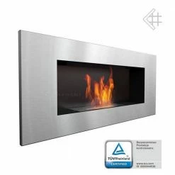 Εστία / Τζάκι βιοαιθανόλης τοίχου KRATKI DELTA 2 INOX TUV