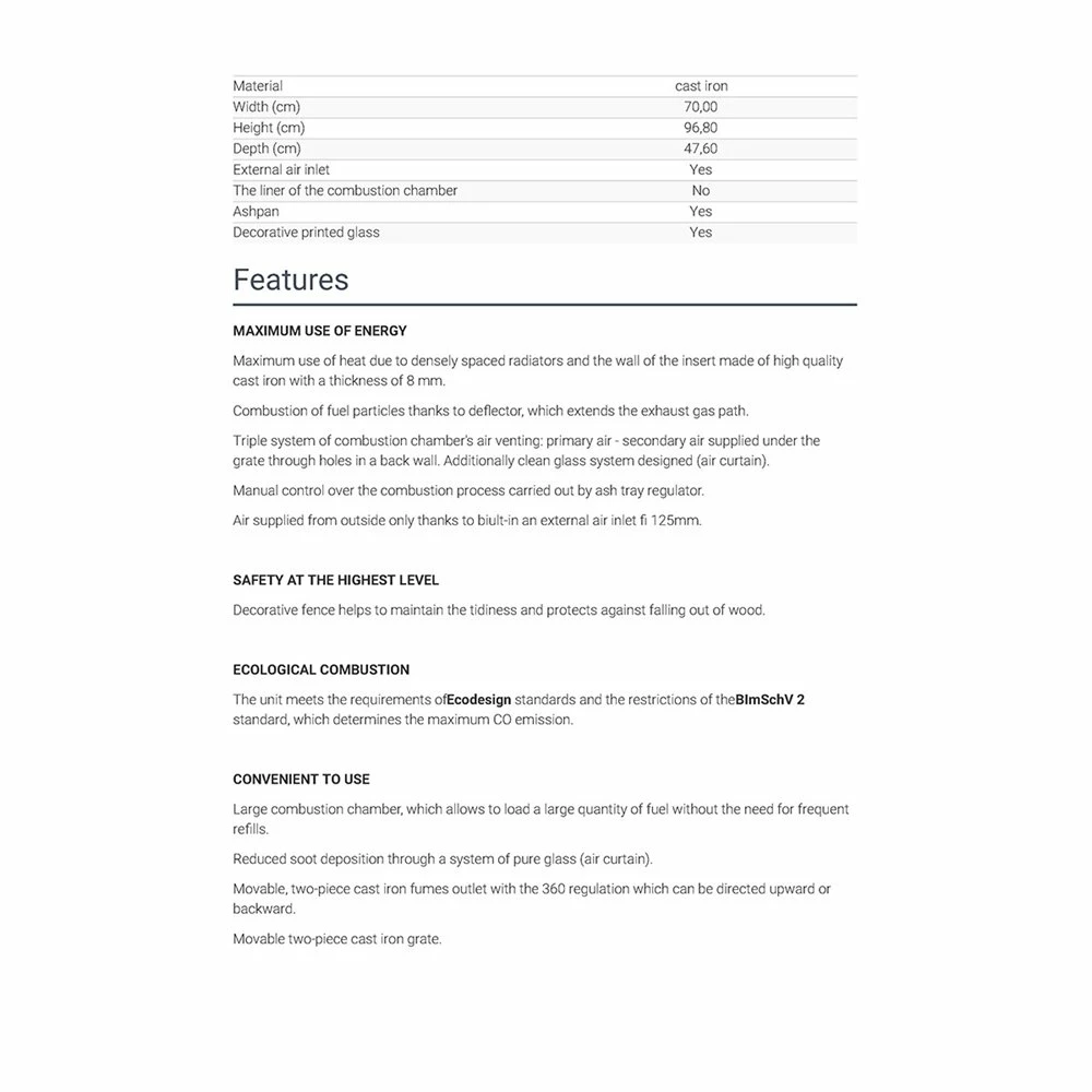 Ενεργειακό τζάκι αερόθερμο μαντεμένιο KRATKI FRANEK/12/PF 12KW / 100-130m2 7 Ενεργειακό τζάκι αερόθερμο μαντεμένιο KRATKI FRANEK/12/PF 12KW / 100-130m2 - Image 5