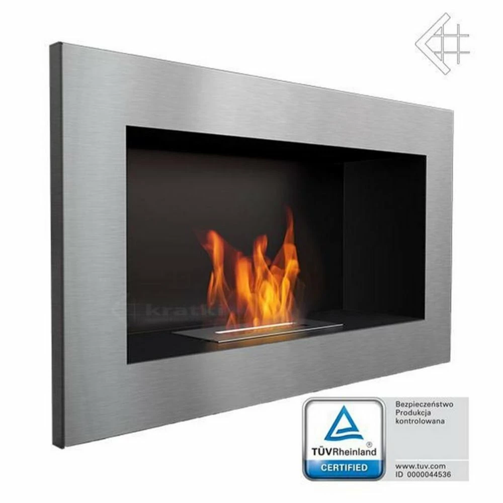 Εστία / Τζάκι βιοαιθανόλης τοίχου KRATKI GOLF INOX TUV 3 Εστία / Τζάκι βιοαιθανόλης τοίχου KRATKI GOLF INOX TUV