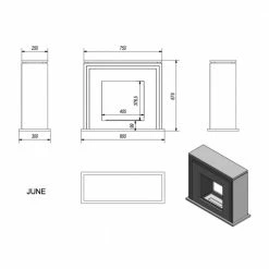 Εστία / Τζάκι βιοαιθανόλης διαμπερής KRATKI JUNE/T/TUV -ΕΝΕΡΓΕΙΑΚΑ ΤΖΑΚΙΑ Εκπτώσεις kratki june t tuv 1 3
