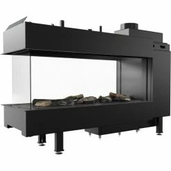 Ενεργειακό τζάκι φυσικού αερίου 3 όψεων KRATKI LEO/LP/100/TUNEL/G20