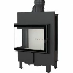 Ενεργειακό τζάκι αερόθερμο αριστερή γωνία KRATKI LUCY/12/L/BS 12KW 100-160M2