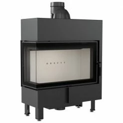 Ενεργειακό τζάκι αερόθερμο αριστερή γωνία KRATKI LUCY/14/SLIM/L/BS 10KW 80-100M2