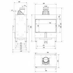 Ενεργειακό τζάκι διαμπερές KRATKI LUCY/14/T 14KW 100-180M2 -ΕΝΕΡΓΕΙΑΚΑ ΤΖΑΚΙΑ Εκπτώσεις kratki lucy 14 t 14kw 100 180m2 termotec 1