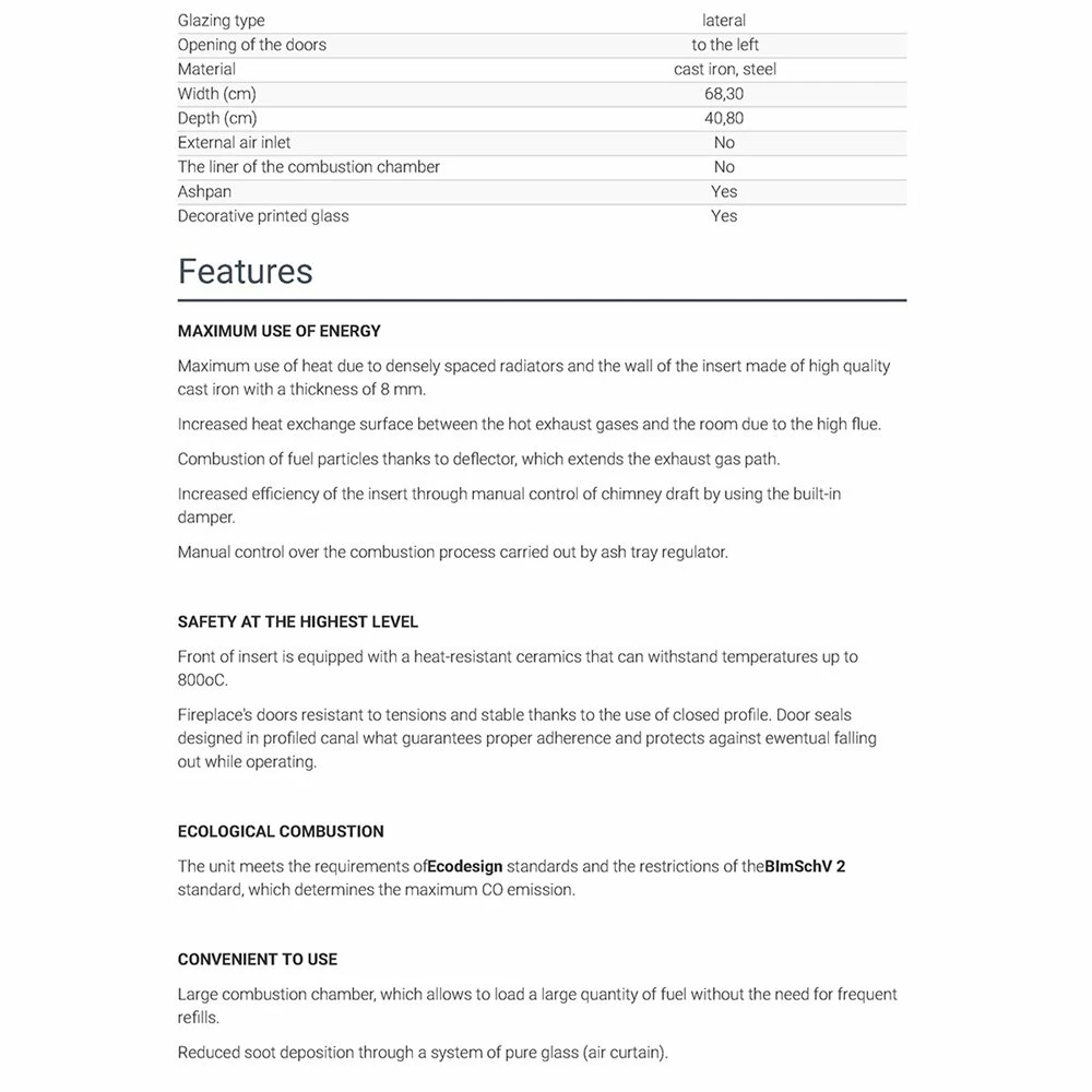 Ενεργειακό τζάκι μαντεμένιο αριστερή γωνία KRATKI MAJA/L/BS/DECO 8KW / 90-120m2 6 Ενεργειακό τζάκι μαντεμένιο αριστερή γωνία KRATKI MAJA/L/BS/DECO 8KW / 90-120m2 - Image 4