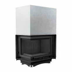 Ενεργειακό τζάκι μαντεμένιο με συρόμενη πόρτα αριστερή γωνία KRATKI MAJA/L/BS/G 8KW / 90-120m2