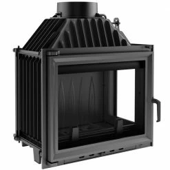 Ενεργειακό τζάκι αερόθερμο μαντεμένιο δεξιά γωνία KRATKI MAJA/P 8KW / 90-120m2