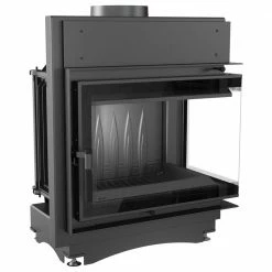 Ενεργειακό τζάκι αερόθερμο μαντεμένιο δεξιά γωνία KRATKI MAJA/P/BS/DECO 8KW / 90-120m2