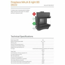 Ενεργειακό τζάκι αερόθερμο μαντεμένιο δεξιά γωνία KRATKI MAJA/P/BS/DECO 8KW / 90-120m2 -ΕΝΕΡΓΕΙΑΚΑ ΤΖΑΚΙΑ Εκπτώσεις kratki maja p bs deco 8kw 90 120m2 1 2