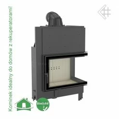 Ενεργειακό τζάκι αερόθερμο δεξιά γωνία KRATKI MBA/P/BS 17KW 160-200m2