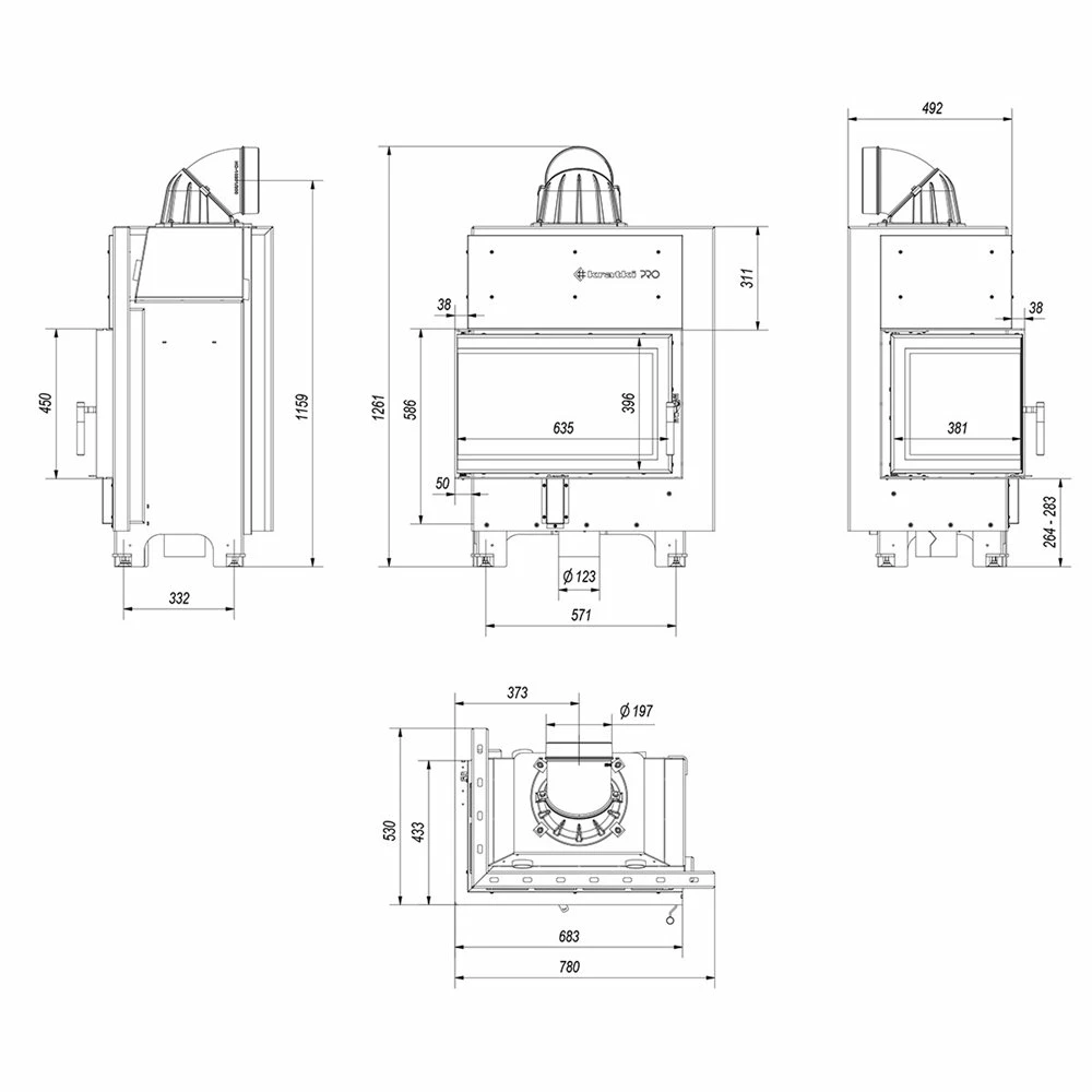 Ενεργειακό τζάκι αερόθερμο αριστερή γωνία KRATKI MBM/L/BS 10KW / 110-140m2 4 Ενεργειακό τζάκι αερόθερμο αριστερή γωνία KRATKI MBM/L/BS 10KW / 110-140m2 - Image 2