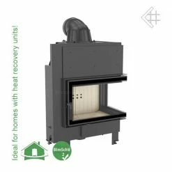 Ενεργειακό τζάκι αερόθερμο δεξιά γωνία KRATKI MBM/P/BS 10KW / 110-140m2