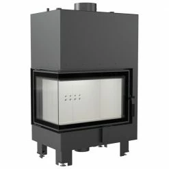 Ενεργειακό τζάκι καλοριφέρ αριστερή γωνία κλειστού δοχείου KRATKI MBM/PW/10/L/BS/W 12KW 90-140M2