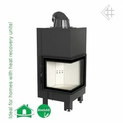 Ενεργειακό τζάκι αερόθερμο δεξιά γωνία KRATKI MBN/P/BS 8KW 80-120m2