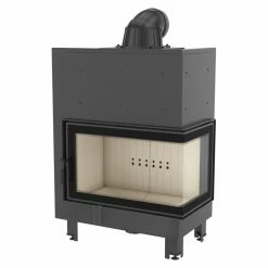 Ενεργειακό τζάκι αερόθερμο δεξιά γωνία KRATKI MBO/P/BS 15KW 140-180m2