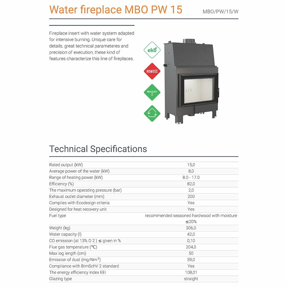 Ενεργειακό τζάκι καλοριφέρ κλειστού δοχείου KRATKI MBO/PW/15/W 15KW 100-180M2 5 Ενεργειακό τζάκι καλοριφέρ κλειστού δοχείου KRATKI MBO/PW/15/W 15KW 100-180M2 - Image 3