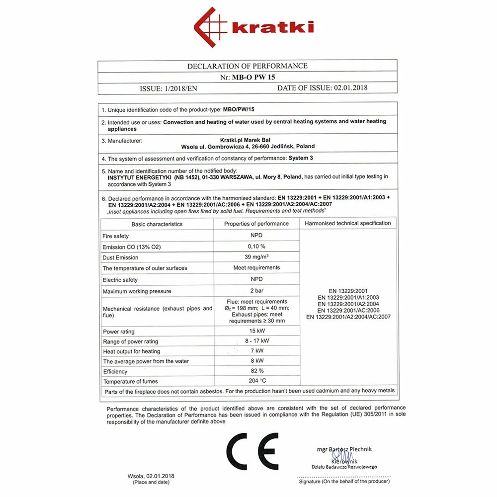 Ενεργειακό τζάκι καλοριφέρ κλειστού δοχείου KRATKI MBO/PW/15/W 15KW 100-180M2 8 Ενεργειακό τζάκι καλοριφέρ κλειστού δοχείου KRATKI MBO/PW/15/W 15KW 100-180M2 - Image 6