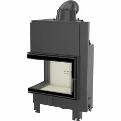 Ενεργειακό τζάκι αερόθερμο αριστερή γωνία KRATKI MBZ/L/BS 13KW 120-150m2