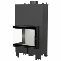 Ενεργειακό τζάκι καλοριφέρ αριστερή γωνία κλειστού δοχείου KRATKI MBZ/PW/13/L/BS/W 10KW 100-170M2