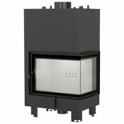 Ενεργειακό τζάκι καλοριφέρ δεξιά γωνία κλειστού δοχείου KRATKI MBZ/PW/13/P/BS/W 10KW 100-170M2