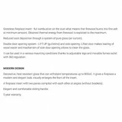 Ενεργειακό τζάκι αερόθερμο δεξιά γωνία με συρόμενη πόρτα KRATKI NADIA/14/P/BS/G 14KW / 120-140m2 -ΕΝΕΡΓΕΙΑΚΑ ΤΖΑΚΙΑ Εκπτώσεις kratki nadia 14kw g termotec 1 5