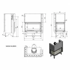 Ενεργειακό τζάκι αερόθερμο αριστερή γωνία με συρόμενη πόρτα KRATKI NADIA/14/L/BS/G 14KW / 120 - 140 M2 -ΕΝΕΡΓΕΙΑΚΑ ΤΖΑΚΙΑ Εκπτώσεις kratki nadia 14kw g termotec 2 1