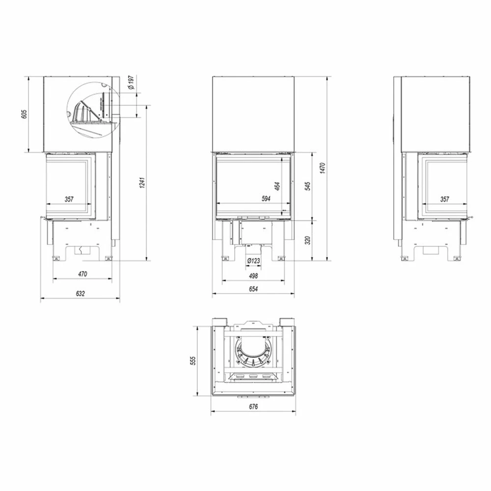 Ενεργειακό τζάκι συρόμενη πόρτα 3 όψεων KRATKI NBC/600/400 9KW (65-115M2) 4 Ενεργειακό τζάκι συρόμενη πόρτα 3 όψεων KRATKI NBC/600/400 9KW (65-115M2) - Image 2