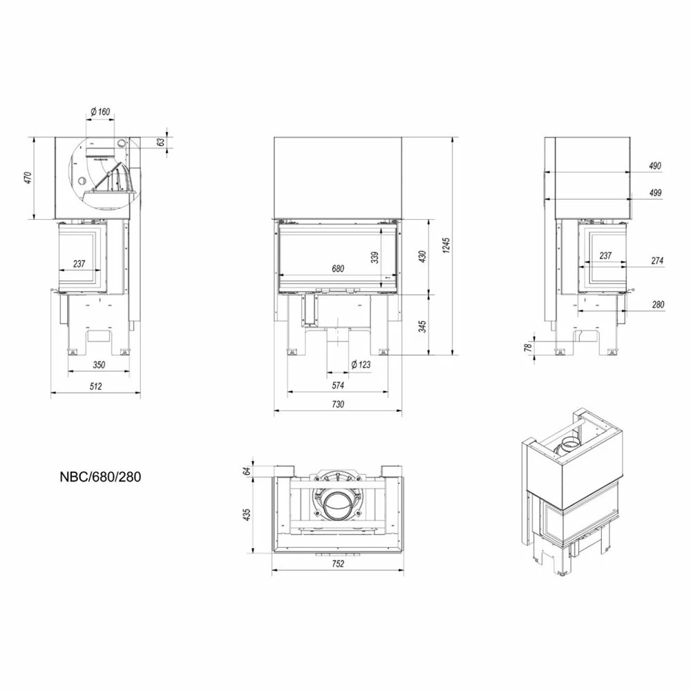 Ενεργειακό τζάκι συρόμενη πόρτα 3 όψεων KRATKI NBC/680/280 7KW (50-80M2) 4 Ενεργειακό τζάκι συρόμενη πόρτα 3 όψεων KRATKI NBC/680/280 7KW (50-80M2) - Image 2