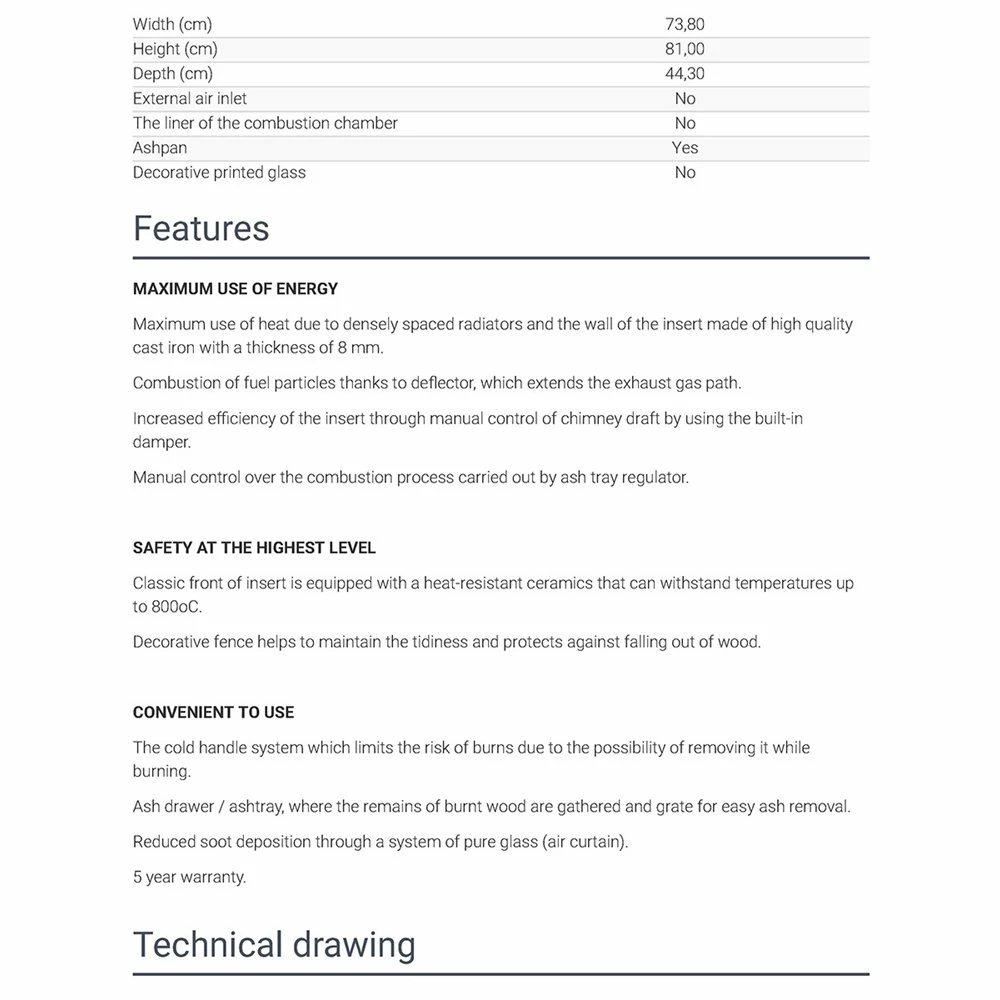 Ενεργειακό τζάκι αερόθερμο μαντεμένιο ίσιο KRATKI OLIWIA/PF 18KW / 150-180m2 7 Ενεργειακό τζάκι αερόθερμο μαντεμένιο ίσιο KRATKI OLIWIA/PF 18KW / 150-180m2 - Image 5