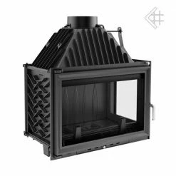 Ενεργειακό τζάκι αερόθερμο μαντεμένιο δεξιά γωνία KRATKI OLIWIA/P 18KW / 150-180m2