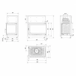 Ενεργειακό τζάκι μαντεμένιο δεξιά γωνία KRATKI OLIWIA/P/BS/DECO 18KW / 150-180m2 -ΕΝΕΡΓΕΙΑΚΑ ΤΖΑΚΙΑ Εκπτώσεις kratki oliwia p bs deco 18kw 150 180m2 1 1