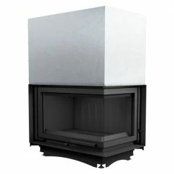 Ενεργειακό τζάκι μαντεμένιο με συρόμενη πόρτα δεξιά γωνία KRATKI OLIWIA/P/BS/G 18KW / 150-180m2