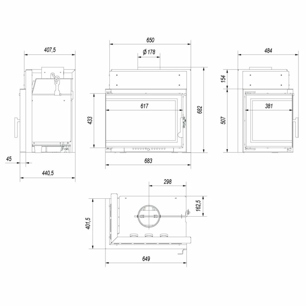 Ενεργειακό τζάκι αερόθερμο αριστερή γωνία KRATKI PIPER/L 10KW 80-100M2 4 Ενεργειακό τζάκι αερόθερμο αριστερή γωνία KRATKI PIPER/L 10KW 80-100M2 - Image 2