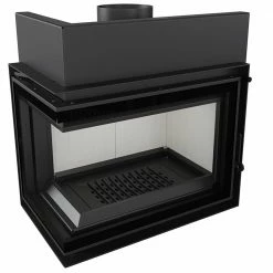 Ενεργειακό τζάκι αερόθερμο αριστερή γωνία KRATKI PIPER/L 10KW 80-100M2