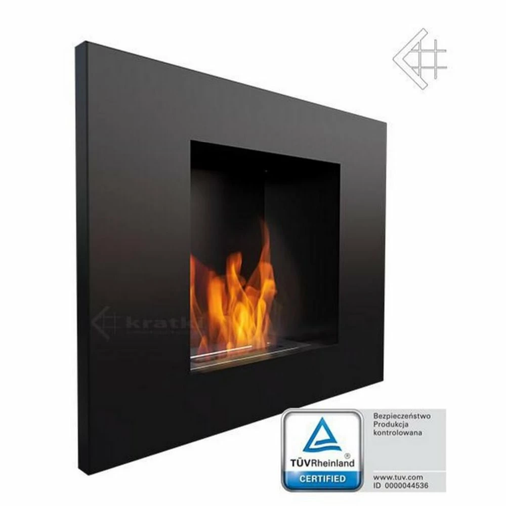 Εστία / Τζάκι βιοαιθανόλης τοίχου KRATKI QUAT TUVBLACK 3 Εστία / Τζάκι βιοαιθανόλης τοίχου KRATKI QUAT TUVBLACK