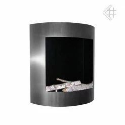 Εστία / Τζάκι βιοαιθανόλης τοίχου KRATKI ROUNDED INOX TUV