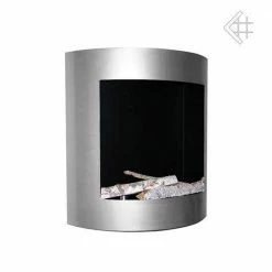 Εστία / Τζάκι βιοαιθανόλης τοίχου KRATKI ROUNDED SILVER TUV