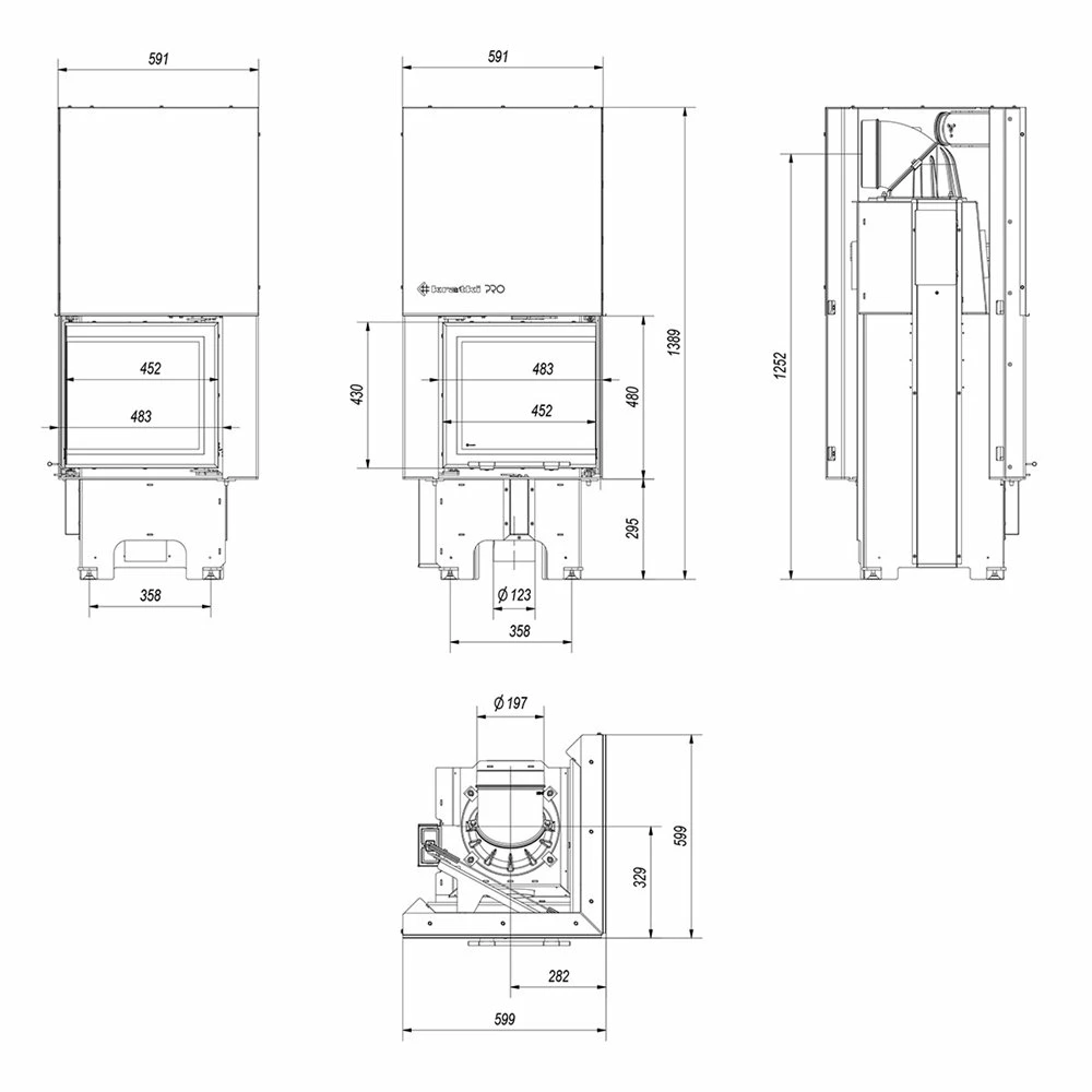 Ενεργειακό τζάκι αερόθερμο συρόμενη πόρτα δεξιά γωνία KRATKI VNP/480/480 8KW 80-105M2 4 Ενεργειακό τζάκι αερόθερμο συρόμενη πόρτα δεξιά γωνία KRATKI VNP/480/480 8KW 80-105M2 - Image 2