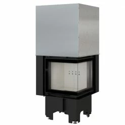 Ενεργειακό τζάκι αερόθερμο συρόμενη πόρτα δεξιά γωνία KRATKI VNP/480/480 8KW 80-105M2