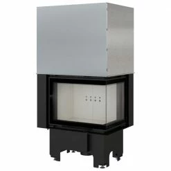 Ενεργειακό τζάκι αερόθερμο συρόμενη πόρτα δεξιά γωνία KRATKI VNP/610/430 9KW 90-115M2