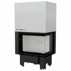 Ενεργειακό τζάκι αερόθερμο συρόμενη πόρτα δεξιά γωνία KRATKI VNP/700/480 12KW 105 -155M2