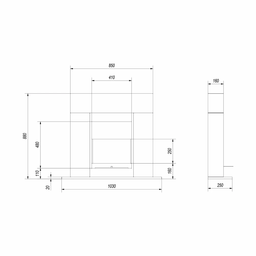 Εστία / Τζάκι βιοαιθανόλης KRATKI WHISKEY/2/BIALY/TUV 5 Εστία / Τζάκι βιοαιθανόλης KRATKI WHISKEY/2/BIALY/TUV - Image 3