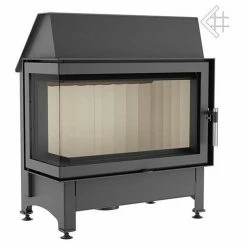 Ενεργειακό τζάκι αερόθερμο αριστερή γωνία KRATKI ZIBI/L/BS 11KW (100-150M2)