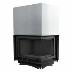 Ενεργειακό τζάκι μαντεμένιο με συρόμενη πόρτα δεξιά γωνία KRATKI ZUZIA/P/BS/G 16KW / 140-160m2